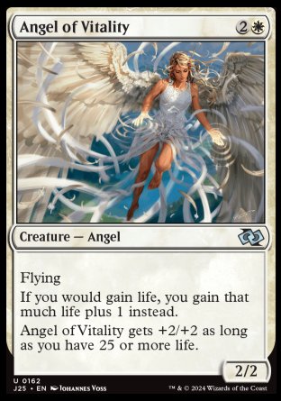 (162) Magic The Gathering Foundations Jumpstart Single: Angel of Vitality  Uncommon