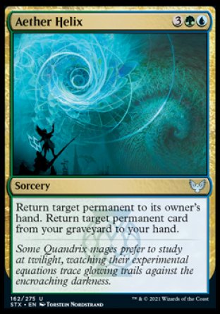 (162) Magic The Gathering Strixhaven: School of Mages Single: Aether Helix  Uncommon