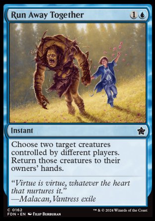 (162) Magic The Gathering Magic: The Gathering Foundations Single: Run Away Together Holo Common