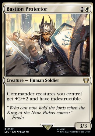 (162) Magic The Gathering Commander: The Lord of the Rings: Tales of Middle-earth Single: Bastion Protector  Rare