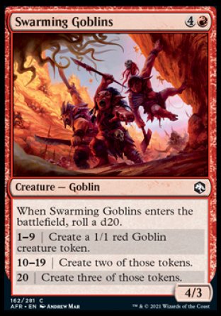 (162) Magic The Gathering Adventures in the Forgotten Realms Single: Swarming Goblins  Common