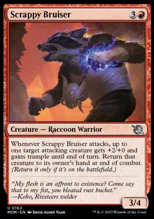 (162) Magic The Gathering March of the Machine Single: Scrappy Bruiser Holo Uncommon