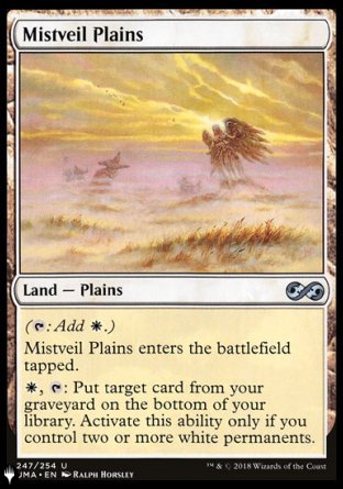 (247) Magic The Gathering The List Single: Mistveil Plains  Uncommon