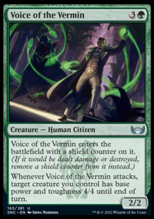(163) Magic The Gathering Streets of New Capenna Single: Voice of the Vermin  Uncommon