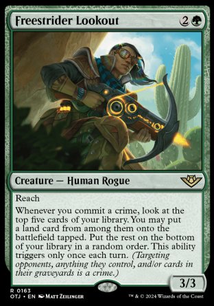 (163) Magic The Gathering Outlaws of Thunder Junction Single: Freestrider Lookout  Rare