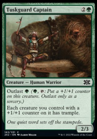 (163) Magic The Gathering Double Masters 2022 Single: Tuskguard Captain  Common