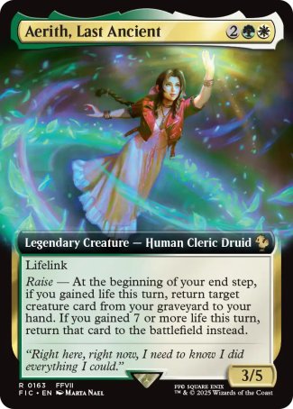 (163) Magic The Gathering Commander: Magic: The Gathering - FINAL FANTASY: Extras Single: Aerith, Last Ancient  Rare