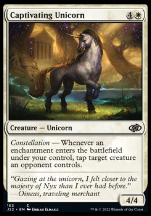 (163) Magic The Gathering Jumpstart 2022 Single: Captivating Unicorn  Common
