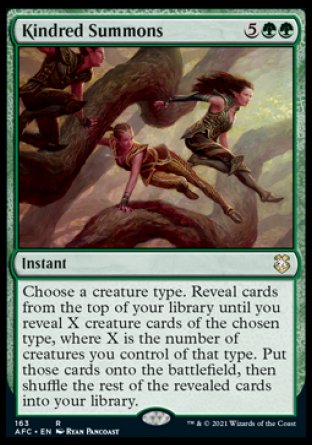 (163) Magic The Gathering Commander: Adventures in the Forgotten Realms Single: Kindred Summons  Rare