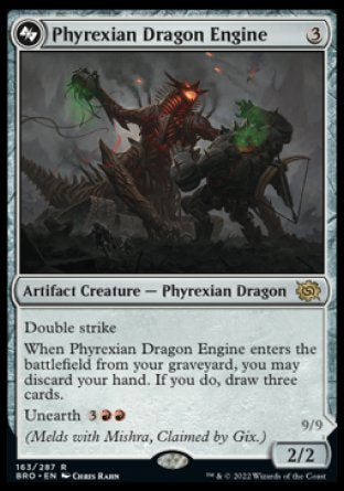 (163) Magic The Gathering The Brothers' War Single: Phyrexian Dragon Engine // Mishra, Lost to Phyrexia  Rare