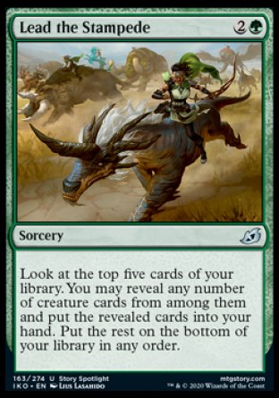 (163/274) Magic The Gathering Ikoria: Lair of Behemoths Single: Lead the Stampede Holo Uncommon