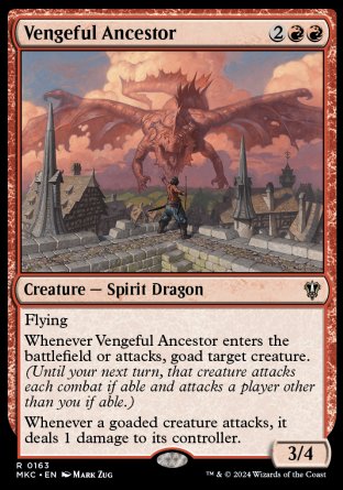 (163) Magic The Gathering Commander: Murders at Karlov Manor Single: Vengeful Ancestor  Rare