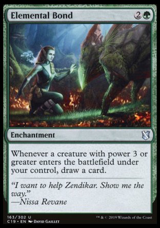 (163) Magic The Gathering Commander 2019 Single: Elemental Bond  Uncommon