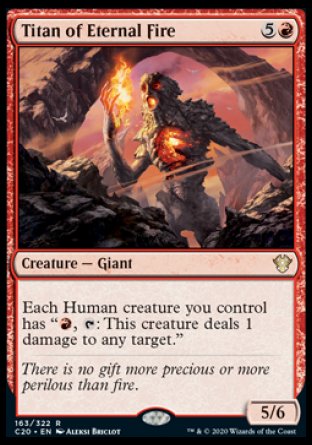 (163/322) Magic The Gathering Commander: Ikoria Single: Titan of Eternal Fire  Rare