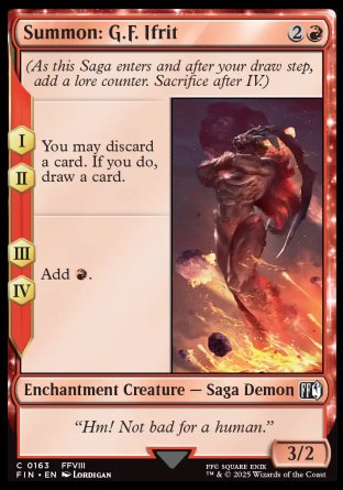 (163) Magic The Gathering Magic: The Gathering - FINAL FANTASY Single: Summon: G.F. Ifrit Holo Common