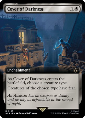 (163) Magic The Gathering Universes Beyond: Assassin's Creed: Extras Single: Cover of Darkness (V.1)  Rare