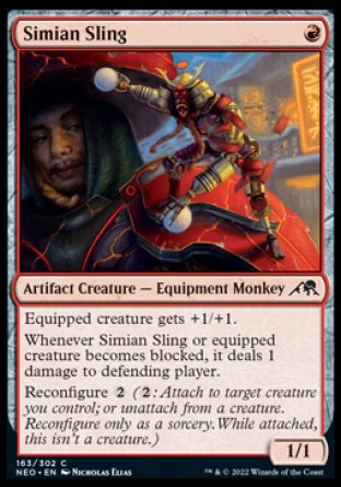 (163) Magic The Gathering Kamigawa: Neon Dynasty Single: Simian Sling  Common