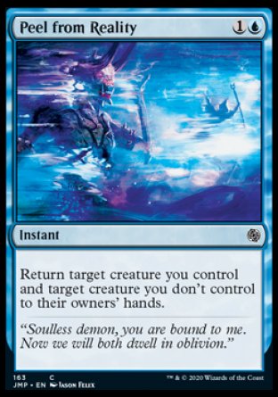 (163) Magic The Gathering Jumpstart Single: Peel from Reality  Common