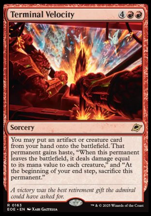 (163) Magic The Gathering Edge of Eternities: Promos Single: Terminal Velocity (V.2)  Rare