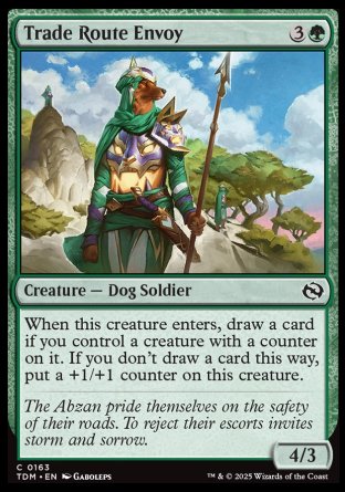 (163) Magic The Gathering Tarkir: Dragonstorm Single: Trade Route Envoy Holo Common