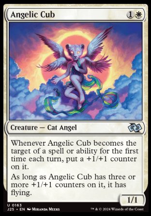 (163) Magic The Gathering Foundations Jumpstart Single: Angelic Cub  Uncommon