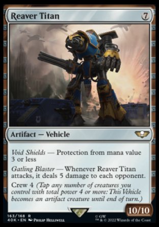(163) Magic The Gathering Universes Beyond: Warhammer 40000 Single: Reaver Titan Holo Rare