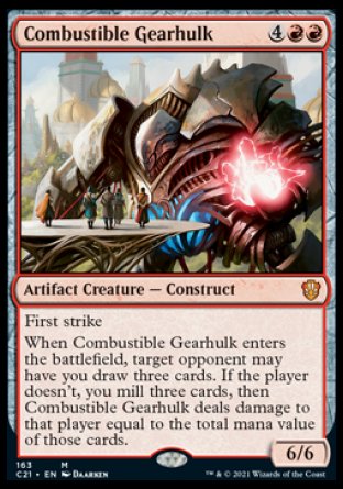 (163) Magic The Gathering Commander: Strixhaven Single: Combustible Gearhulk  Mythic