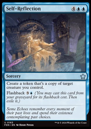 (163) Magic The Gathering Magic: The Gathering Foundations Single: Self-Reflection  Uncommon
