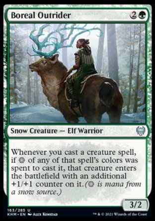 (163/285) Magic The Gathering Kaldheim Single: Boreal Outrider Holo Uncommon