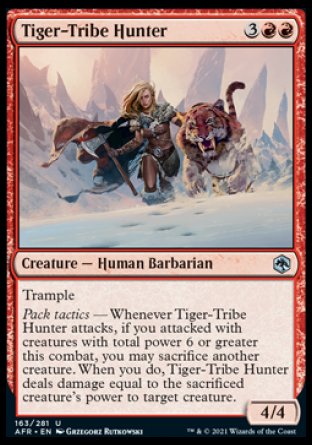 (163) Magic The Gathering Adventures in the Forgotten Realms Single: Tiger-Tribe Hunter  Uncommon