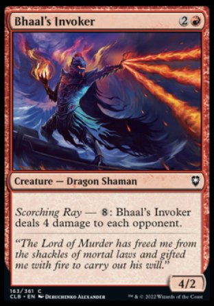 (163) Magic The Gathering Commander Legends: Battle for Baldur's Gate Single: Bhaal's Invoker Holo Common