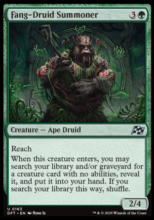 (163) Magic The Gathering Aetherdrift Single: Fang-Druid Summoner Holo Uncommon