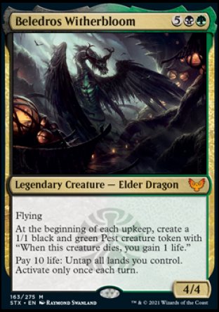 (163) Magic The Gathering Strixhaven: School of Mages Single: Beledros Witherbloom  Mythic