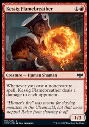 (164) Magic The Gathering Innistrad: Crimson Vow Single: Kessig Flamebreather Holo Common