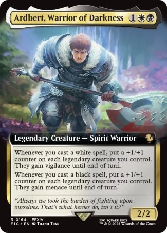 (164) Magic The Gathering Commander: Magic: The Gathering - FINAL FANTASY: Extras Single: Ardbert, Warrior of Darkness Holo Rare