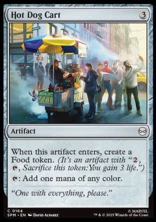 (164) Magic The Gathering Magic: The Gathering | Marvel's Spider-Man Single: Hot Dog Cart Holo Common