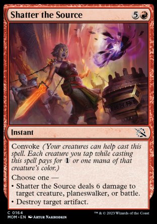 (164) Magic The Gathering March of the Machine Single: Shatter the Source Holo Common