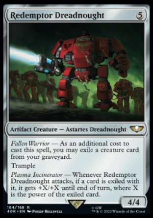 (164) Magic The Gathering Universes Beyond: Warhammer 40000 Single: Redemptor Dreadnought  Rare
