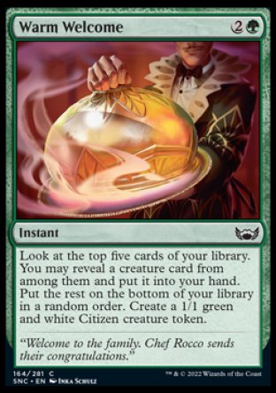 (164) Magic The Gathering Streets of New Capenna Single: Warm Welcome  Common