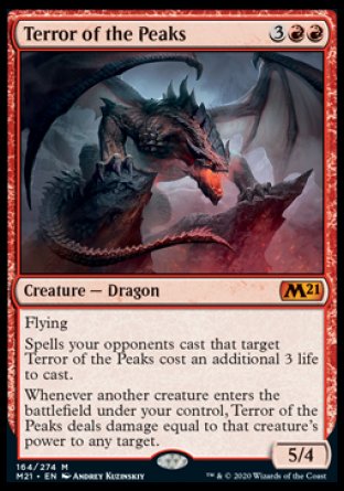 (164) Magic The Gathering Core 2021: Promos Single: Terror of the Peaks (V.2) Holo Mythic