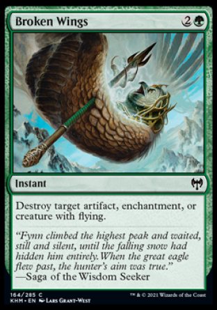 (164/285) Magic The Gathering Kaldheim Single: Broken Wings  Common
