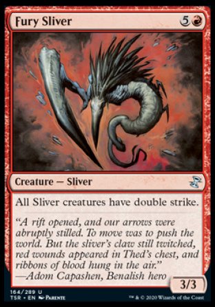(164/289) Magic The Gathering Time Spiral Remastered Single: Fury Sliver Holo Uncommon