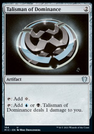 (164) Magic The Gathering Commander: Innistrad: Midnight Hunt Single: Talisman of Dominance  Uncommon