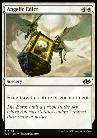 (164) Magic The Gathering Foundations Jumpstart Single: Angelic Edict  Common