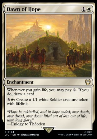 (164) Magic The Gathering Commander: The Lord of the Rings: Tales of Middle-earth Single: Dawn of Hope  Rare
