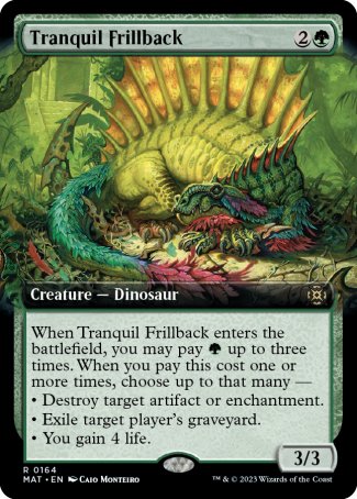 (164) Magic The Gathering March of the Machine: The Aftermath: Extras Single: Tranquil Frillback (V.3) Holo Rare