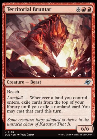 (165) Magic The Gathering Edge of Eternities Single: Territorial Bruntar Holo Uncommon