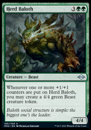 (165) Magic The Gathering Modern Horizons 2 Single: Herd Baloth  Uncommon