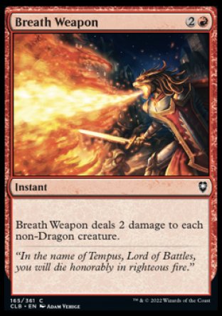(165) Magic The Gathering Commander Legends: Battle for Baldur's Gate Single: Breath Weapon  Common