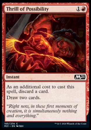 (165) Magic The Gathering Core 2021 Single: Thrill of Possibility  Common